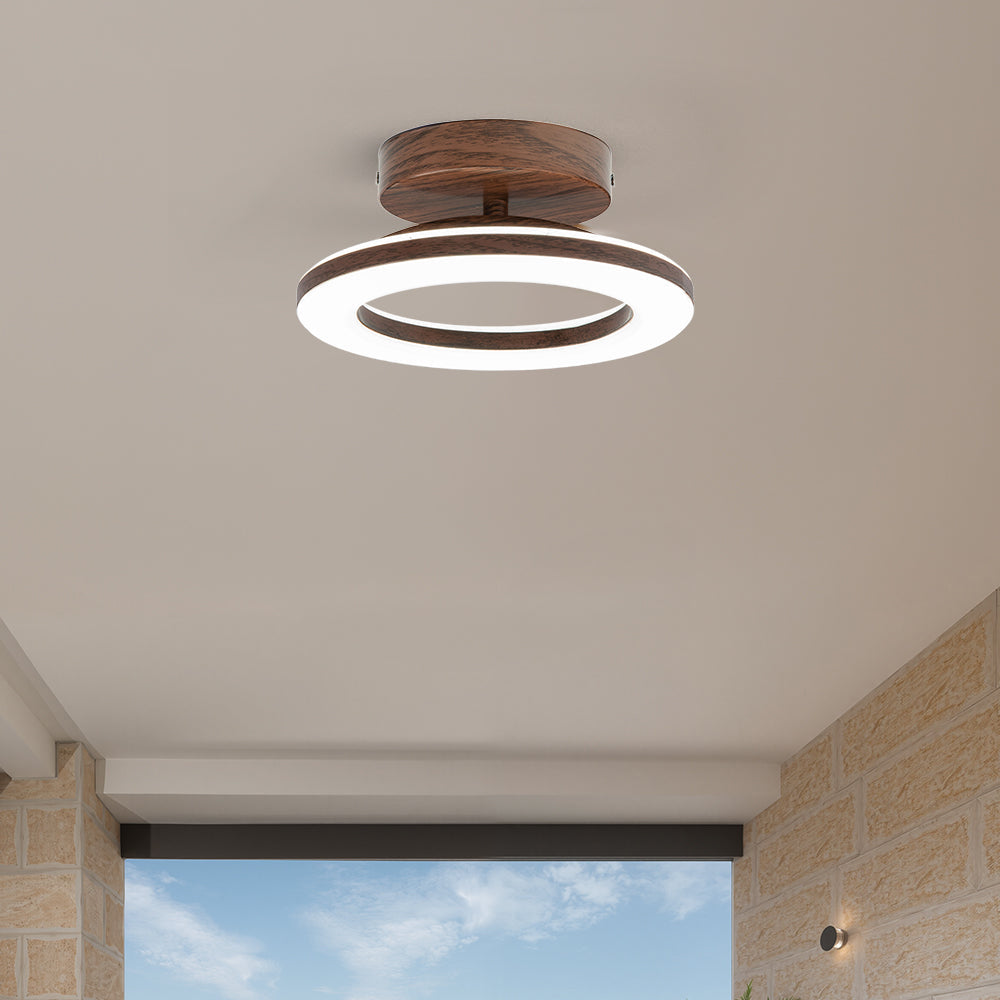 Minimalist Wood Trim LED Ceiling Light