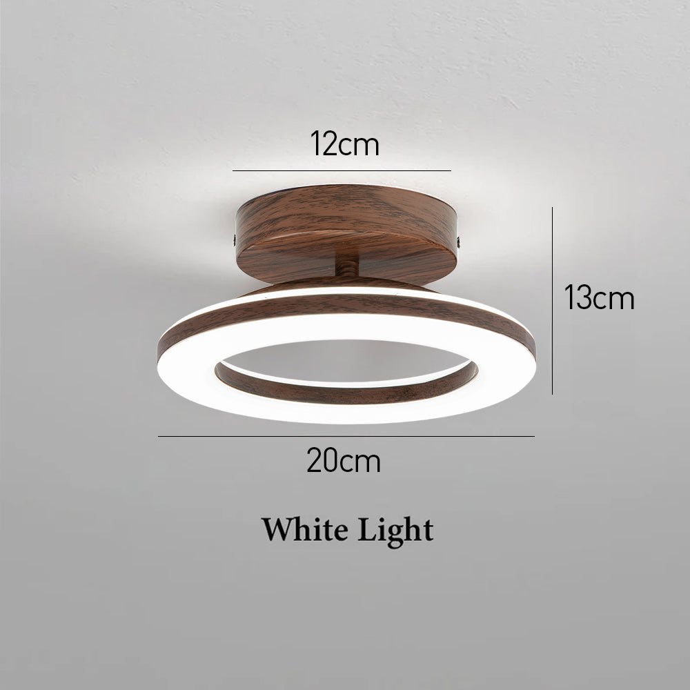 Minimalist Wood Trim LED Ceiling Light