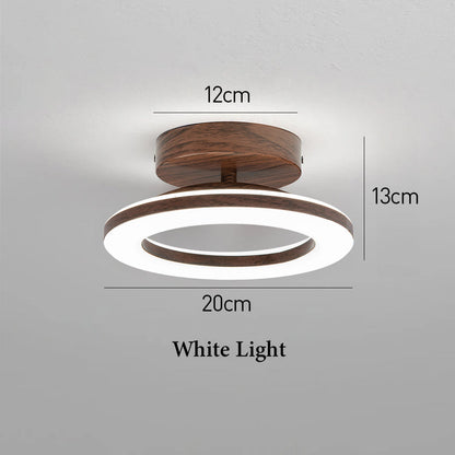Minimalist Wood Trim LED Ceiling Light
