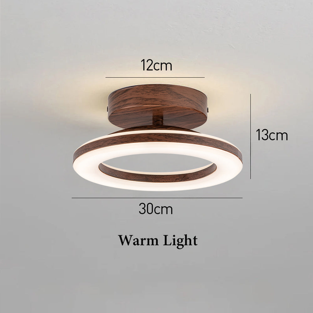 Minimalist Wood Trim LED Ceiling Light