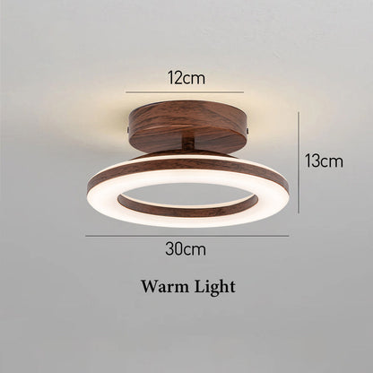 Minimalist Wood Trim LED Ceiling Light