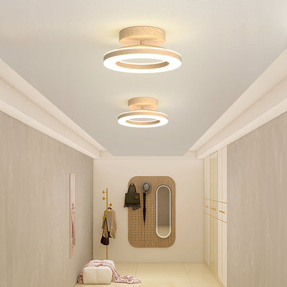 Minimalist Wood Trim LED Ceiling Light
