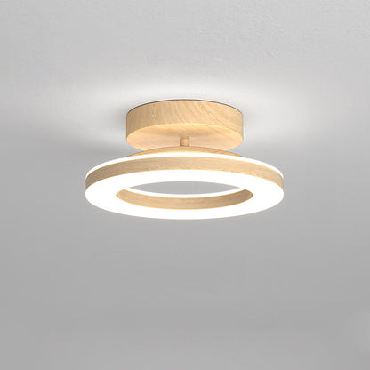 Minimalist Wood Trim LED Ceiling Light