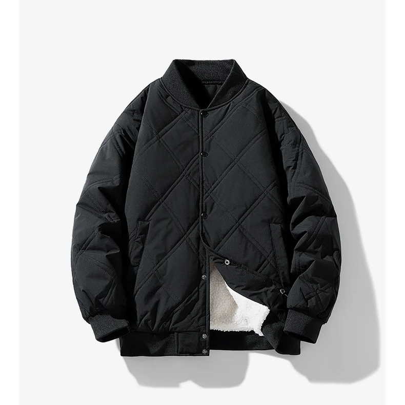 Oliver Quilted Relaxed Fit Bomber Jacket | Collared Fleece Lined Jacket