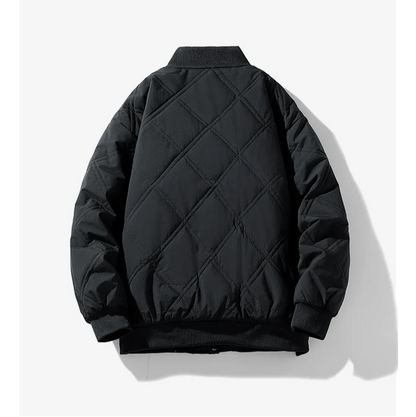 Oliver Quilted Relaxed Fit Bomber Jacket | Collared Fleece Lined Jacket