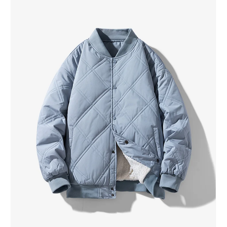 Oliver Quilted Relaxed Fit Bomber Jacket | Collared Fleece Lined Jacket