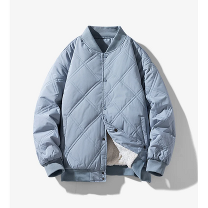Oliver Quilted Relaxed Fit Bomber Jacket | Collared Fleece Lined Jacket