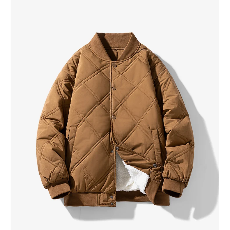 Oliver Quilted Relaxed Fit Bomber Jacket | Collared Fleece Lined Jacket