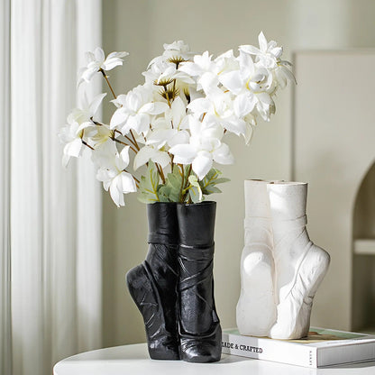 Contemporary Ceramic Ballet Shoe Vase