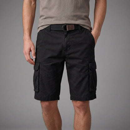 Relaxed Fit Belted Cargo Shorts for Men – Casual Comfort & Utility