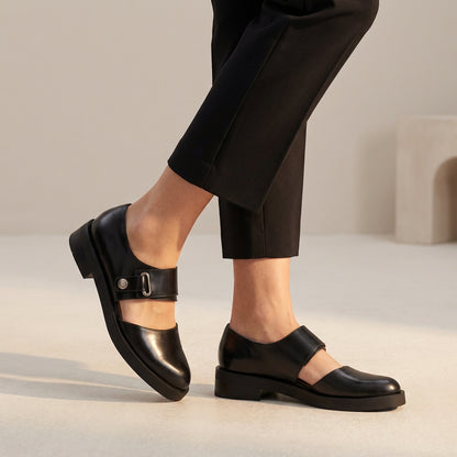 Orthopedic Buckle Strap Mary Jane Flats for Women – Supportive Comfort & Style