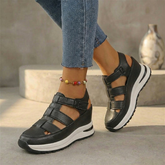 Orthopedic Platform Closed-Toe Sneaker Sandals for Women – Supportive & Comfortable Design