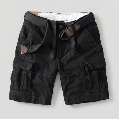 Relaxed Fit Belted Cargo Shorts for Men – Casual Comfort & Utility