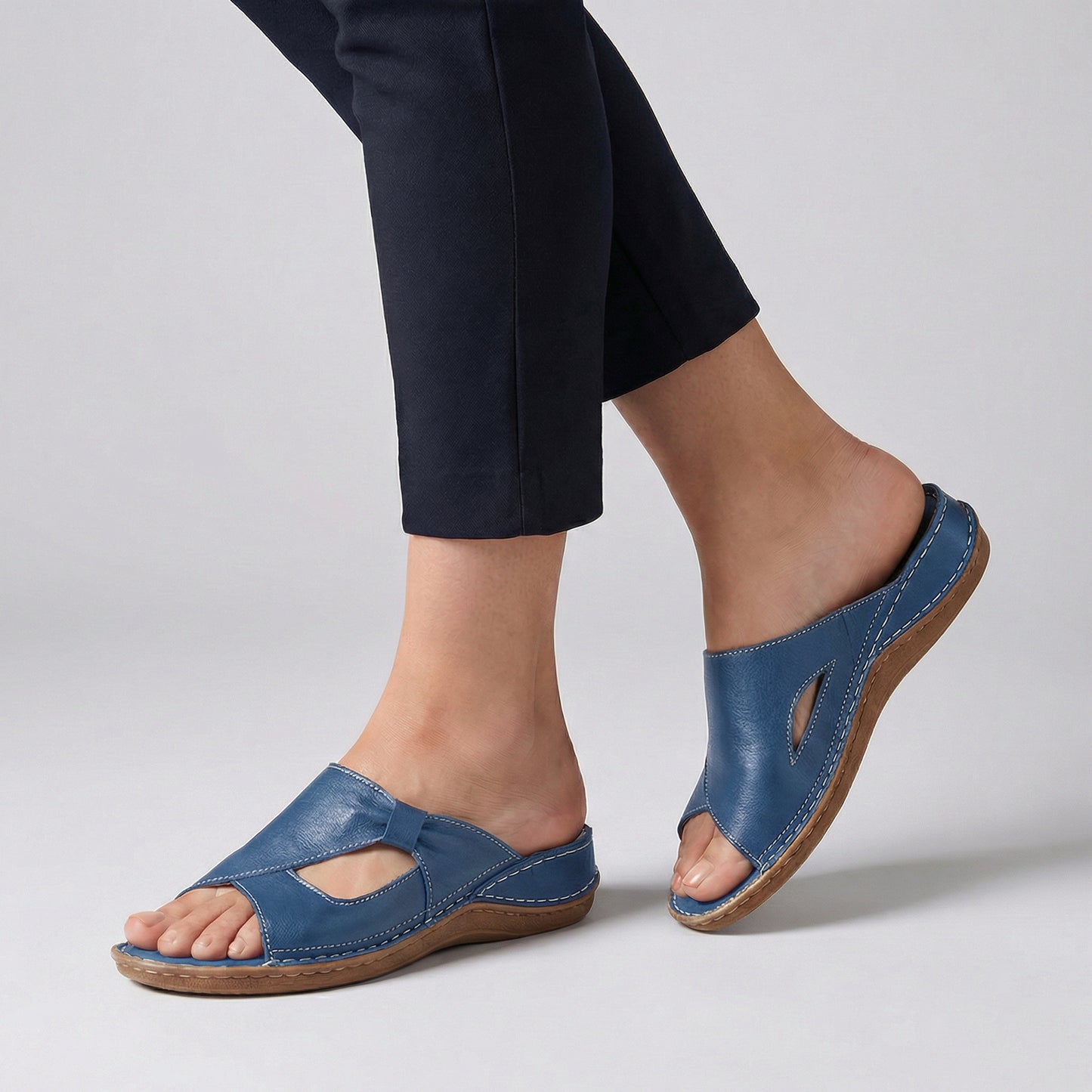 Orthopedic Open Toe Slip-On Sandals for Women – Supportive & Stylish Comfort