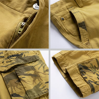 Relaxed Fit Belted Knee-Length Cargo Shorts for Men – Stylish Durable Comfort