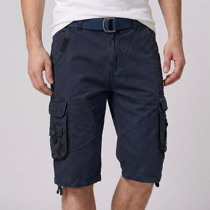 Relaxed Fit Belted Cargo Shorts for Men – Comfortable & Functional Design