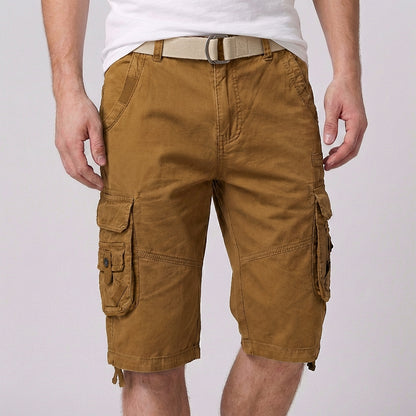 Relaxed Fit Belted Cargo Shorts for Men – Comfortable & Functional Design