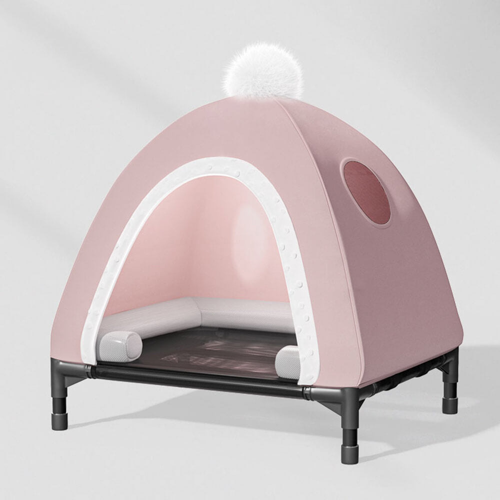 Orthopedic Fabric Pet Tent Bed with Domed Shape