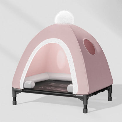 Orthopedic Fabric Pet Tent Bed with Domed Shape