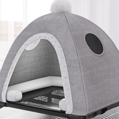Orthopedic Fabric Pet Tent Bed with Domed Shape