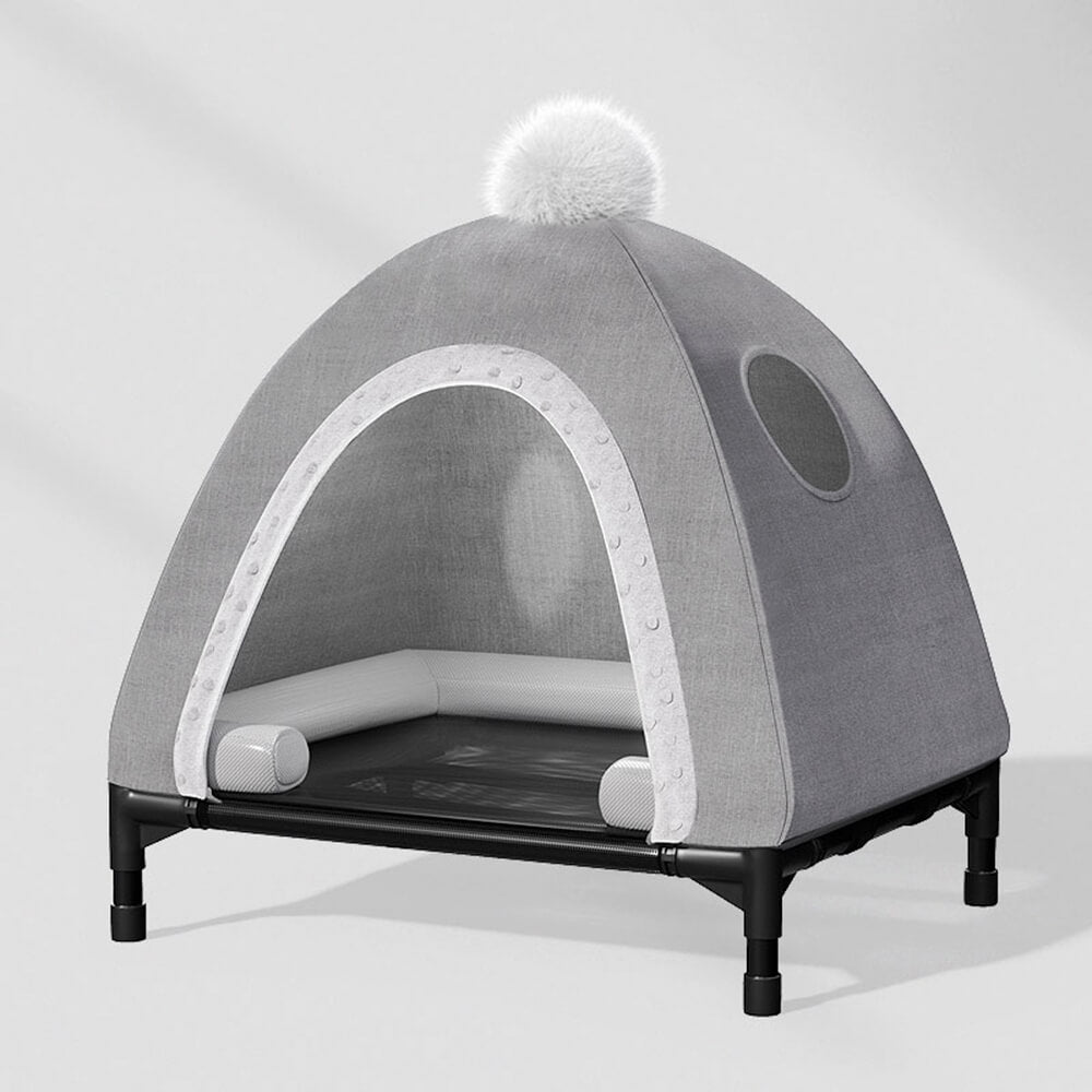 Orthopedic Fabric Pet Tent Bed with Domed Shape