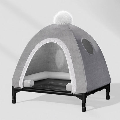 Orthopedic Fabric Pet Tent Bed with Domed Shape