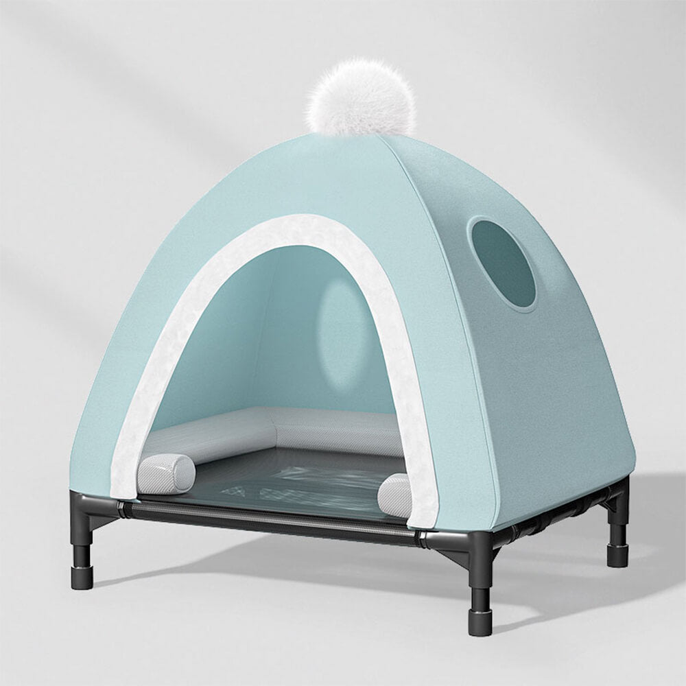 Orthopedic Fabric Pet Tent Bed with Domed Shape