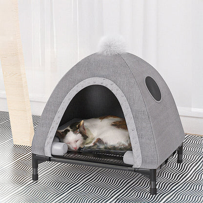 Orthopedic Fabric Pet Tent Bed with Domed Shape