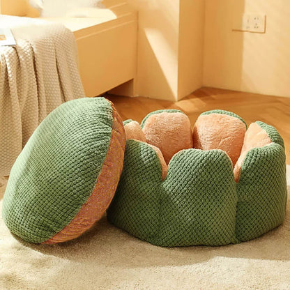Contemporary Textured Velvet Pet Bed