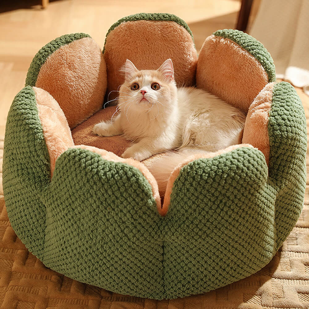 Contemporary Textured Velvet Pet Bed