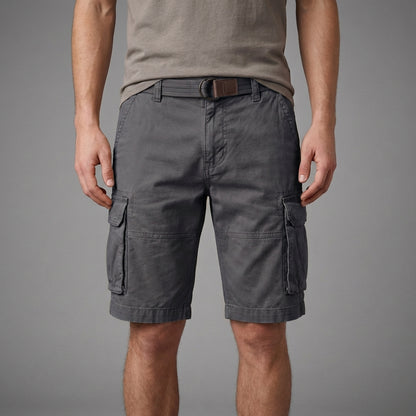 Relaxed Fit Belted Cargo Shorts for Men – Casual Comfort & Utility