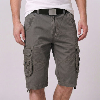 Relaxed Fit Belted Cargo Shorts for Men – Comfortable & Functional Design