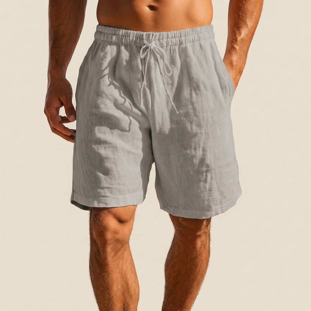 Relaxed Fit Solid Above Knee Swim Shorts for Men – Comfortable Beachwear Essentials