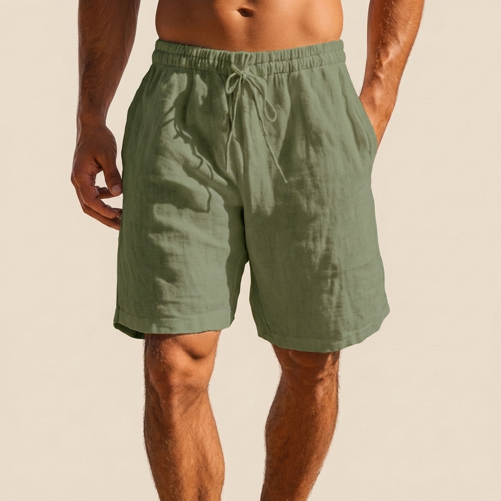 Relaxed Fit Solid Above Knee Swim Shorts for Men – Comfortable Beachwear Essentials