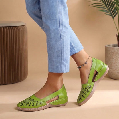 Orthopedic Perforated Wedge Sandals for Women – Supportive Comfort & Style