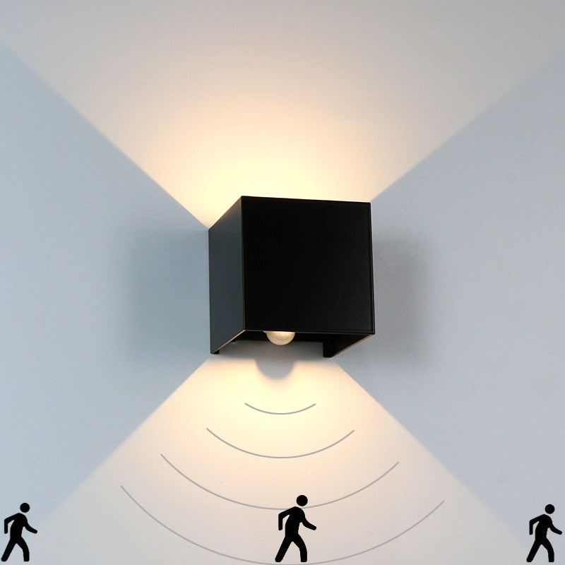 Minimalist Wall Light with Sensor and Dual Emission