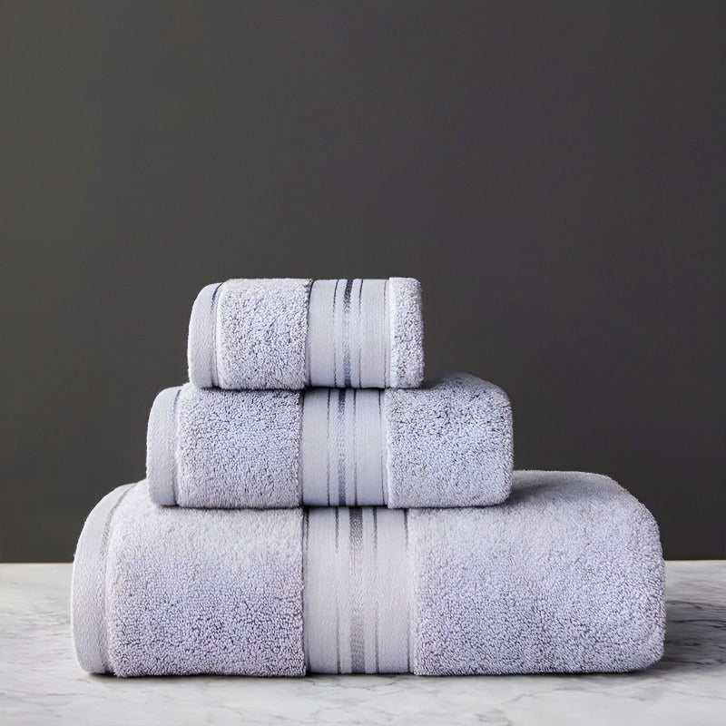Egyptian Cotton Towel Set With Plush Texture