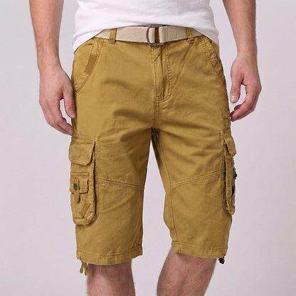 Relaxed Fit Belted Cargo Shorts for Men – Comfortable & Functional Design