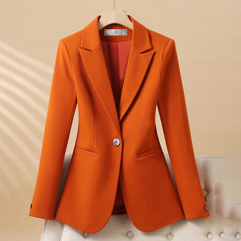 Sienna Fitted Tailored Blazer | Collared Single Button Blazer