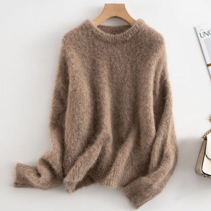 Sienna Oversized Sweater | Crewneck Ribbed Cuffs Sweater