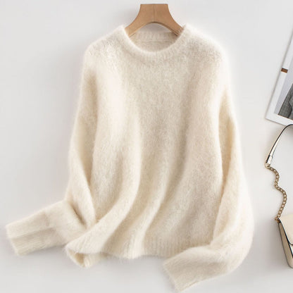 Sienna Oversized Sweater | Crewneck Ribbed Cuffs Sweater