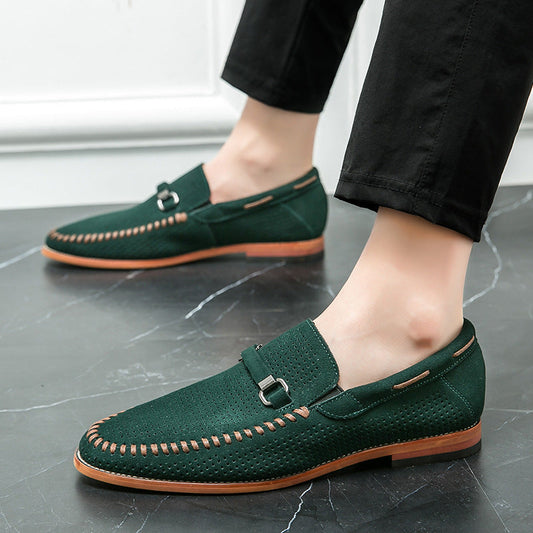 Arthur Leather Slip-On Loafer | Buckle Detail Perforated Loafer