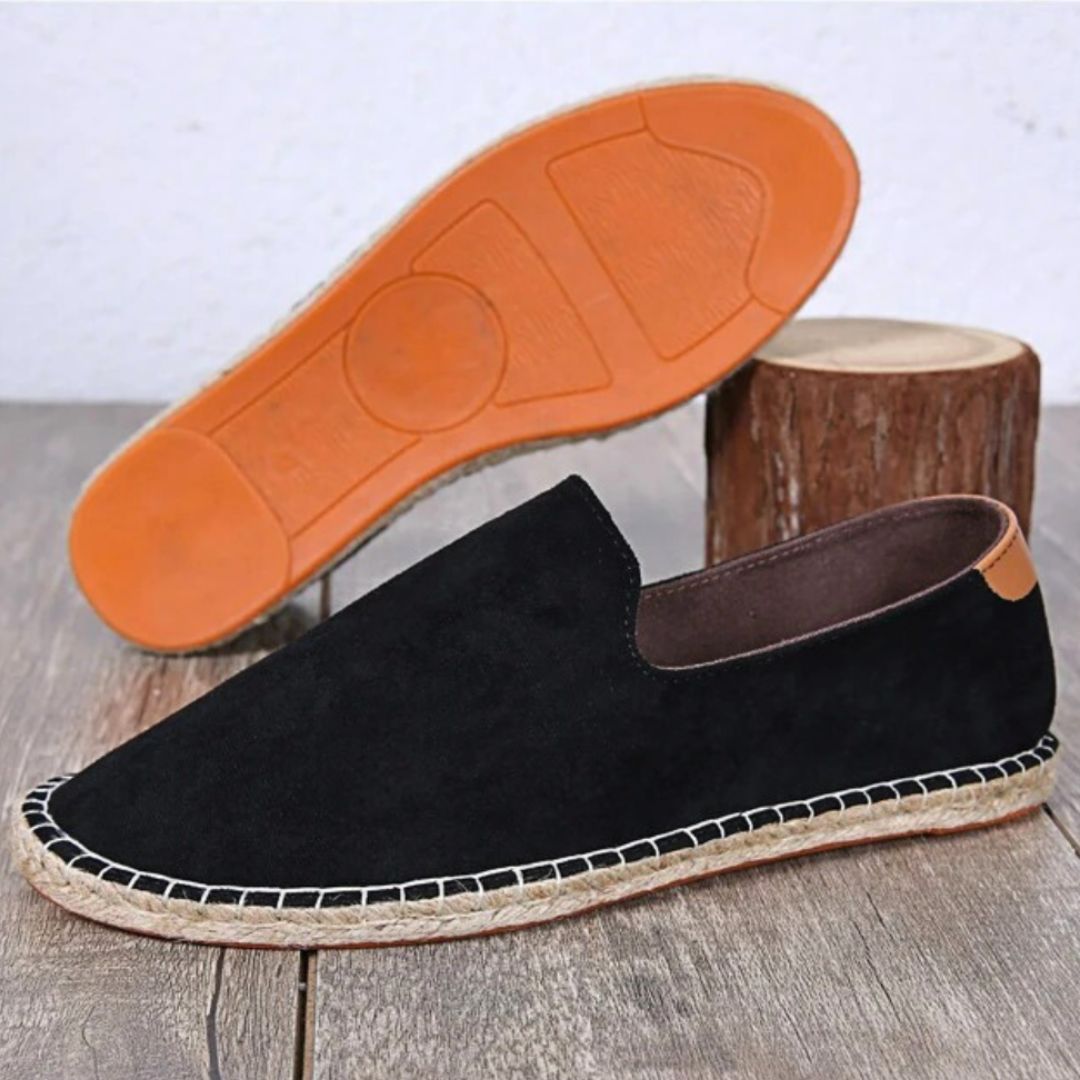 Slip-On Solid Espadrilles with Jute Sole for Men – Casual Comfort & Style