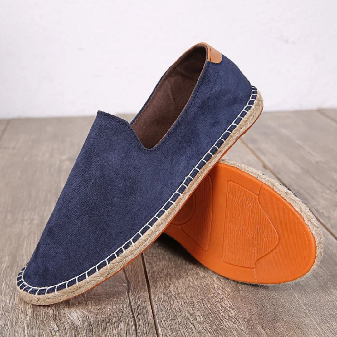 Slip-On Solid Espadrilles with Jute Sole for Men – Casual Comfort & Style
