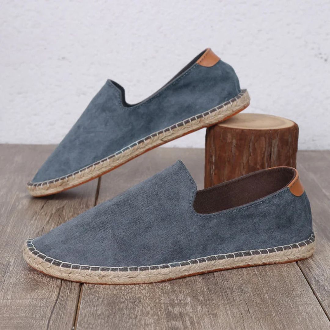 Slip-On Solid Espadrilles with Jute Sole for Men – Casual Comfort & Style