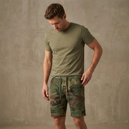 Relaxed Fit Camouflage Knee-Length Shorts for Men – Comfortable Casual Wear