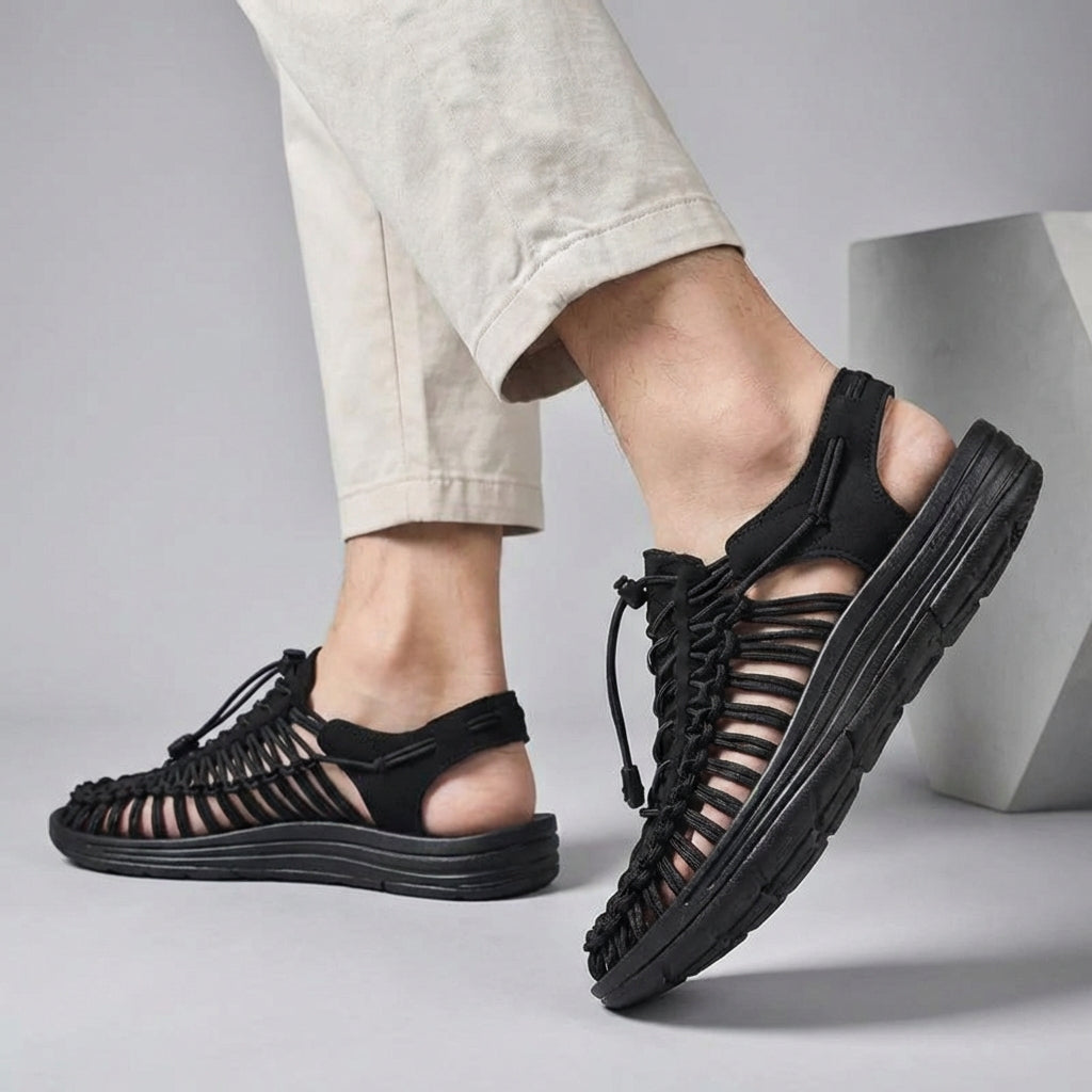 Braided Bungee Sport Sandals for Men – Orthopedic Comfort & Support