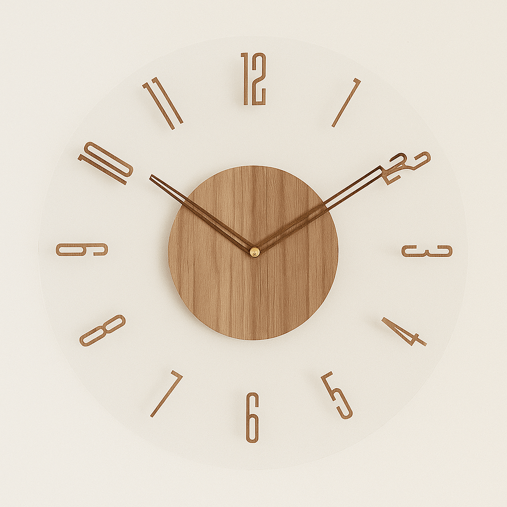 Scandinavian Wooden Minimalist Wall Clock