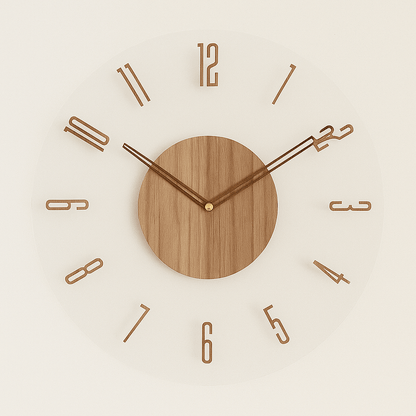 Scandinavian Wooden Minimalist Wall Clock