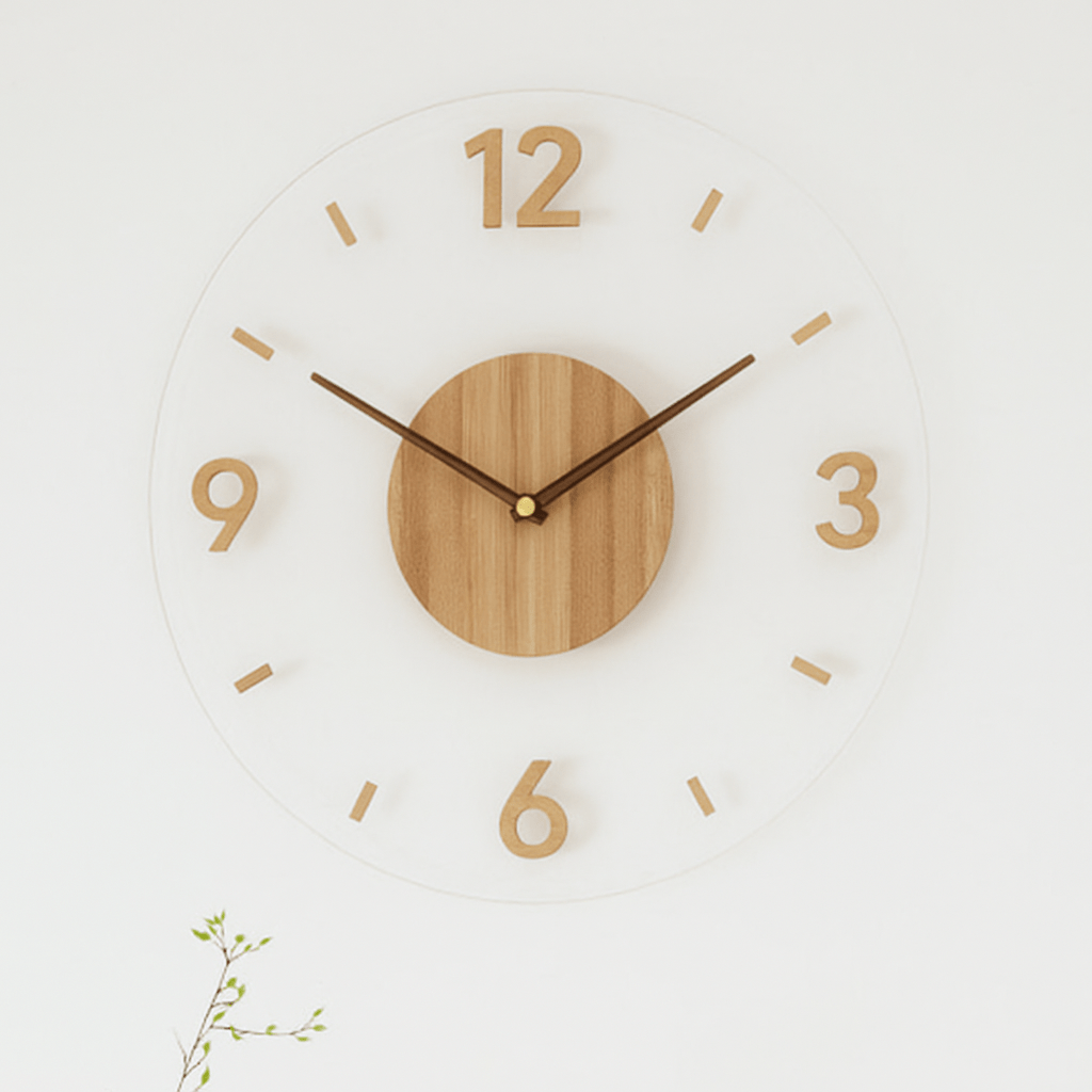 Scandinavian Wooden Minimalist Wall Clock